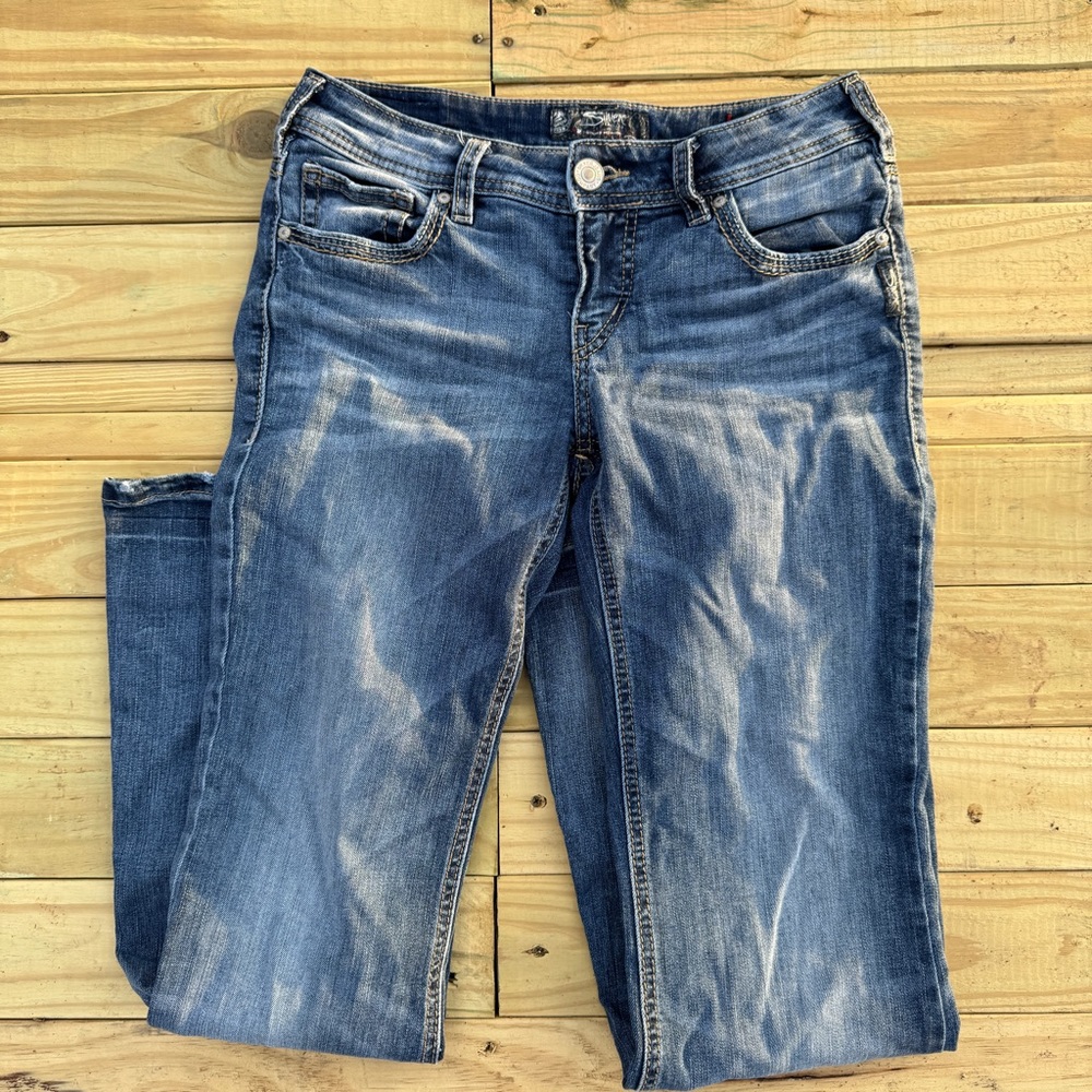 Women’s Silver AIKO MID FLARE super stretch Jeans
